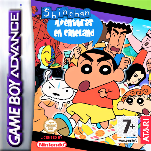 Shin-Chan: Aventuras en Cineland box art for GameBoy Advance